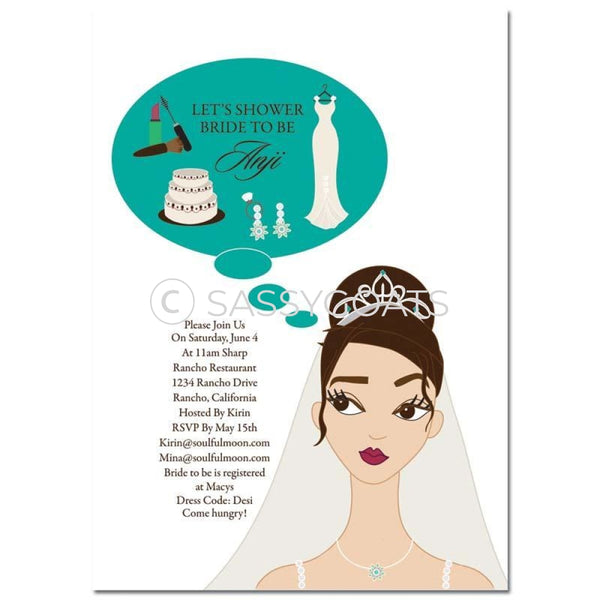 Bridal Shower Invitation - Planner Brunette