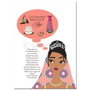 Bridal Shower Invitation - Planner Indian