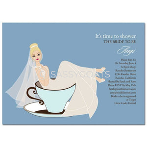Bridal Shower Invitation - Teacup Bride Blonde