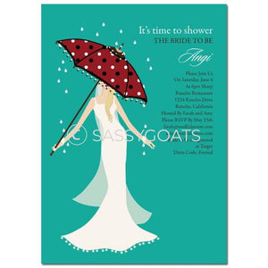 Bridal Shower Invitation - Umbrella Diva Blonde