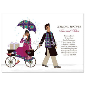 Bridal Shower Invitation - Wagon Diva Indian