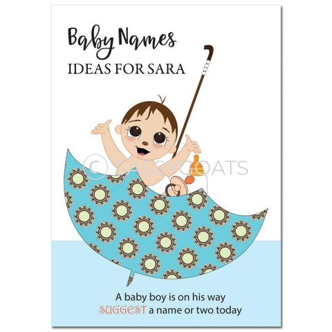 Brunette Baby Shower Games - Bucket Name Suggestions