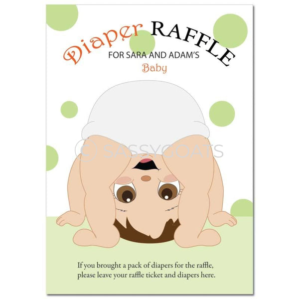 Brunette Baby Shower Games - Bum Diaper Raffle