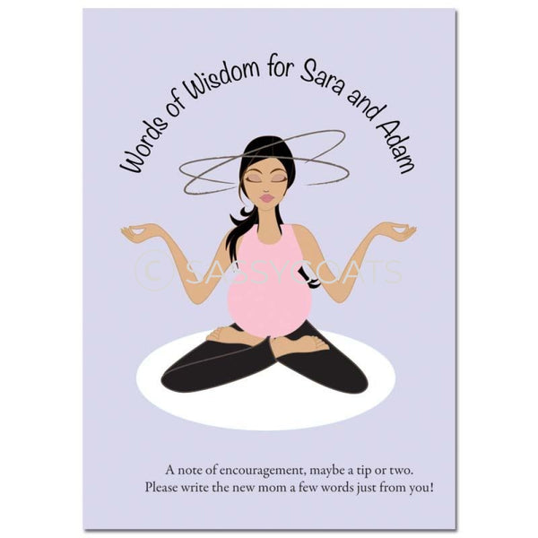 Brunette Baby Shower Games - Meditating Mommy
