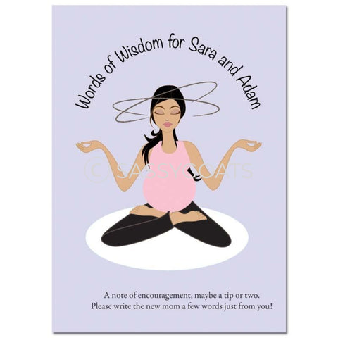 Brunette Baby Shower Games - Meditating Mommy