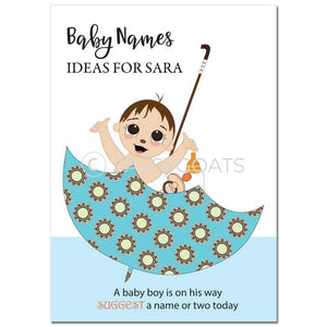Brunette Baby Shower Games - Umbrella Name Suggestions