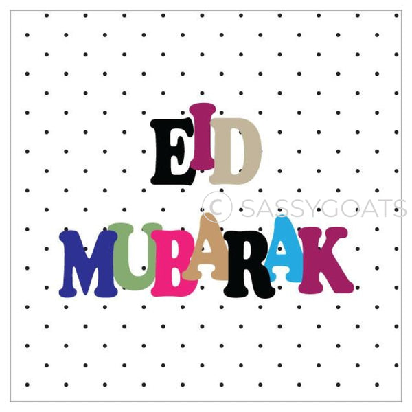 Eid Stickers - Polkadot Letters