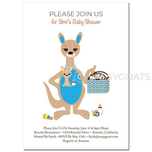 General Baby Shower Invitation - Kangaroo