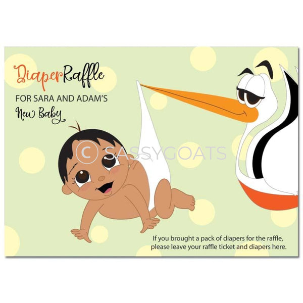 Indian Baby Shower Games - Stork Dropoff Diaper Raffle