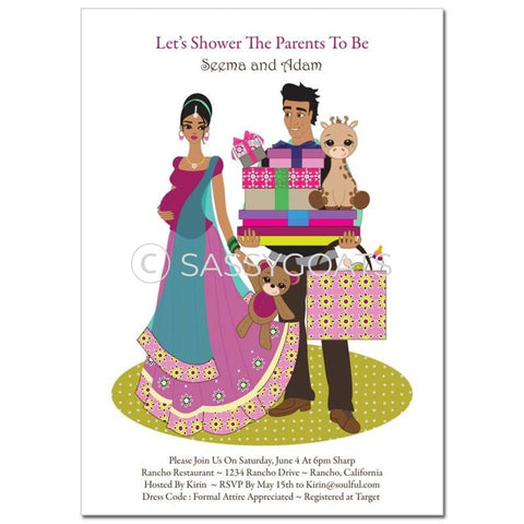 Indian Baby Shower Invitation - Bounty