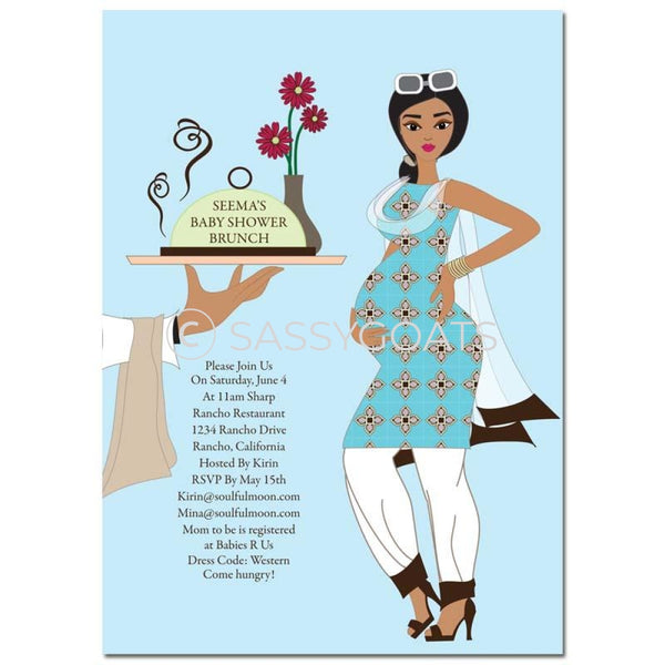 Indian Baby Shower Invitation - Dining Diva