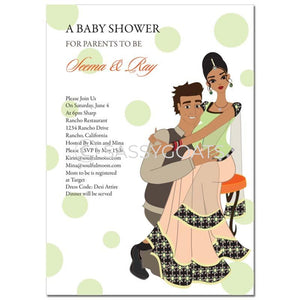 Indian Baby Shower Invitation - Hugs