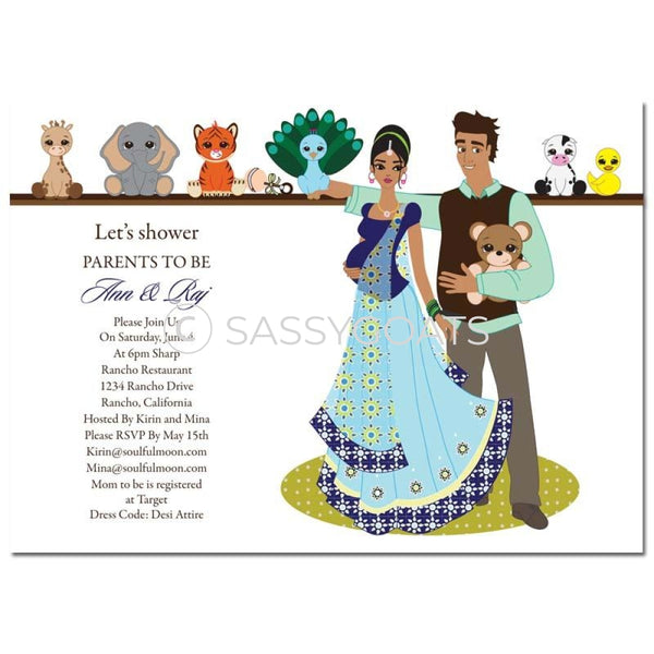 Indian Baby Shower Invitation - Shelf