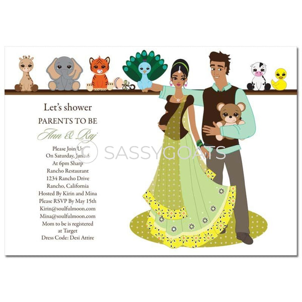 Indian Baby Shower Invitation - Shelf