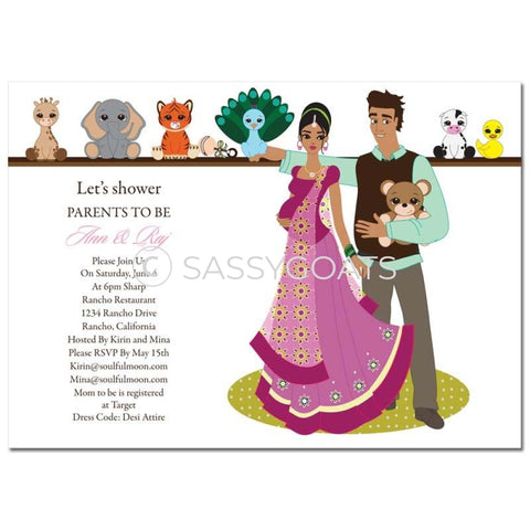 Indian Baby Shower Invitation - Shelf