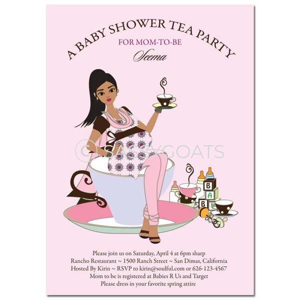 Indian Baby Shower Invitation - Teacup Mommy