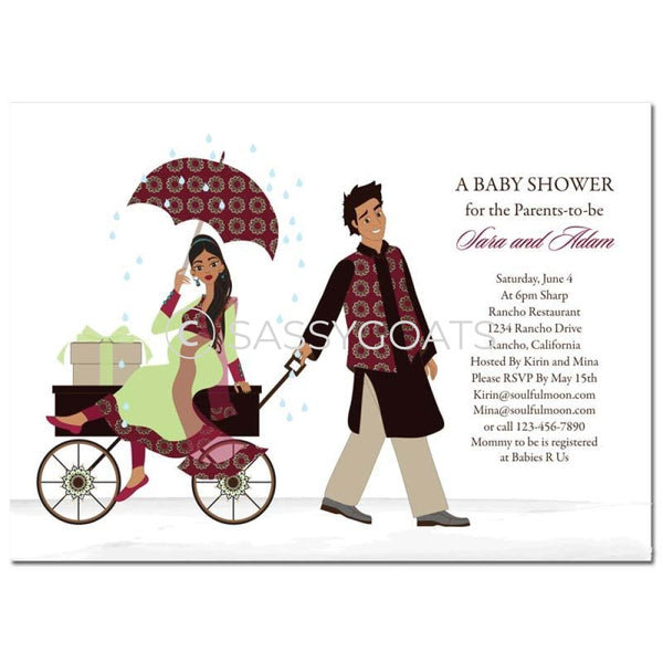 Indian Baby Shower Invitation - Wagon Diva