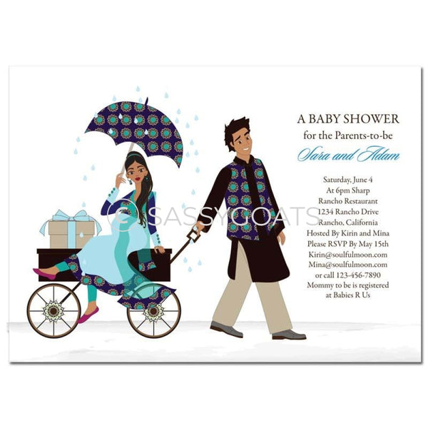 Indian Baby Shower Invitation - Wagon Diva