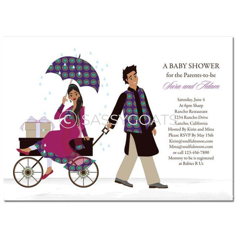 Indian Baby Shower Invitation - Wagon Diva
