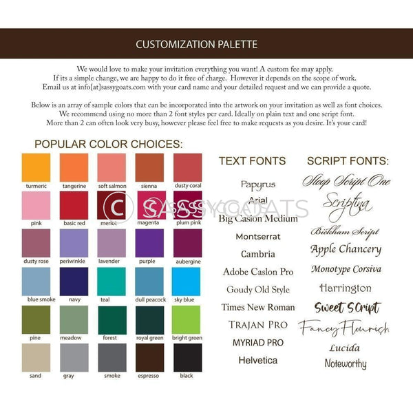 Indian Mehndi Invitation - Arabic Stems