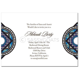 Indian Mehndi Invitation - Bold Brocade