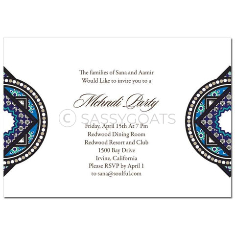 Indian Mehndi Invitation - Bold Brocade