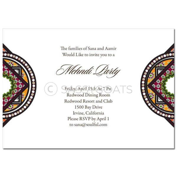 Indian Mehndi Invitation - Classy Corners