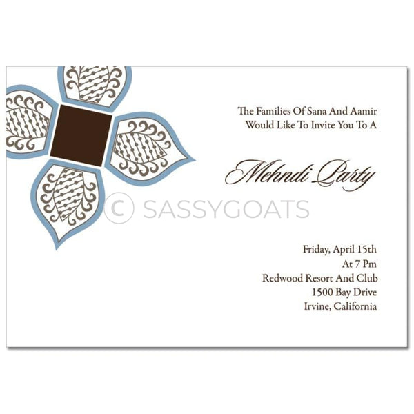 Indian Mehndi Invitation - Eastern Sparks
