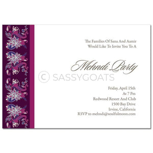 Indian Mehndi Invitation - Enchanting Birds