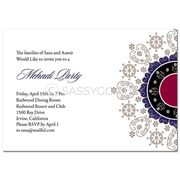 Indian Mehndi Invitation - Enchanting Emblem