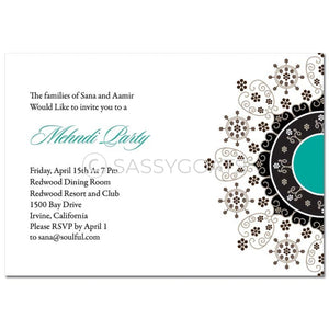 Indian Mehndi Invitation - Enchanting Emblem