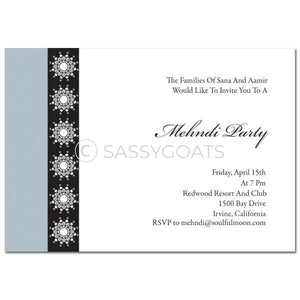 Indian Mehndi Invitation - Formal Bar