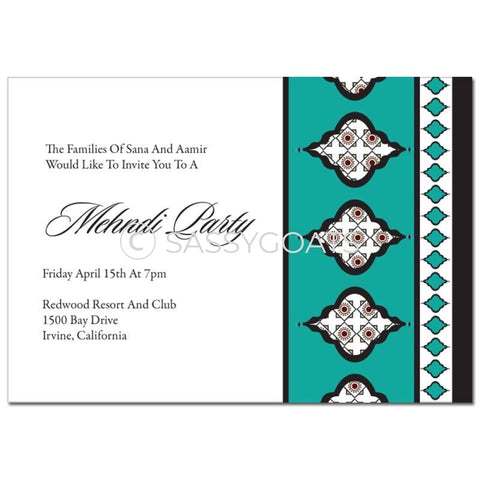 Indian Mehndi Invitation - Framed Lanterns
