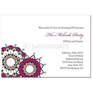 Indian Mehndi Invitation - Henna Whirls