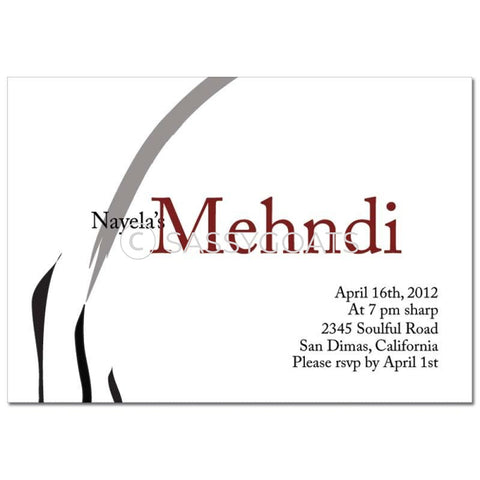 Indian Mehndi Invitation - Nikaah Flourish