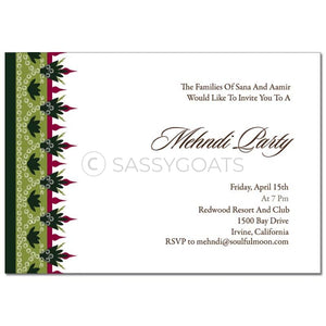 Indian Mehndi Invitation - Regal Border