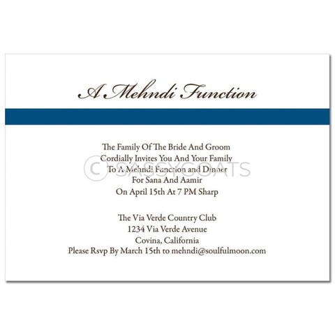 Indian Mehndi Invitation - Tribal Script