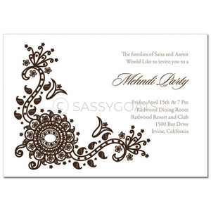 Indian Mehndi Invitation - Vintage Henna