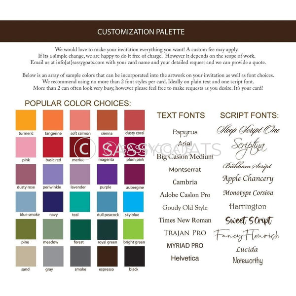Indian Wedding Invitation - Arabic Stems