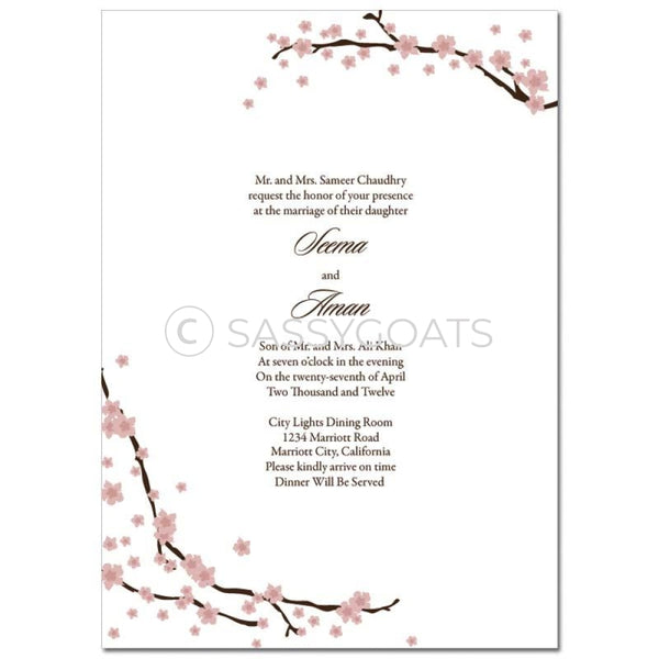 Indian Wedding Invitation - Branches