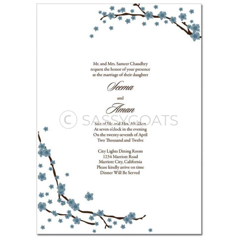 Indian Wedding Invitation - Branches
