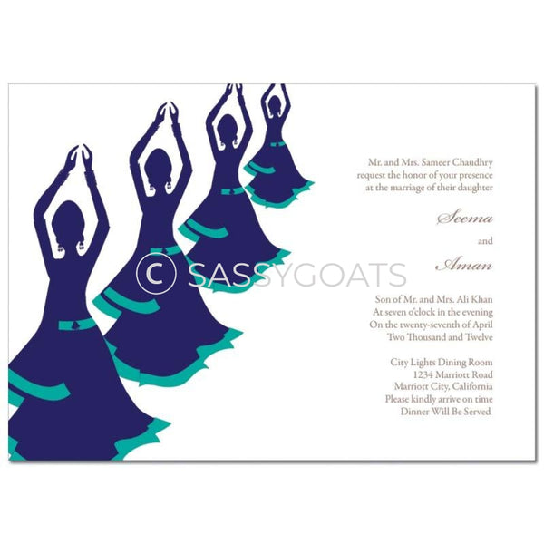 Indian Wedding Invitation - Dancers