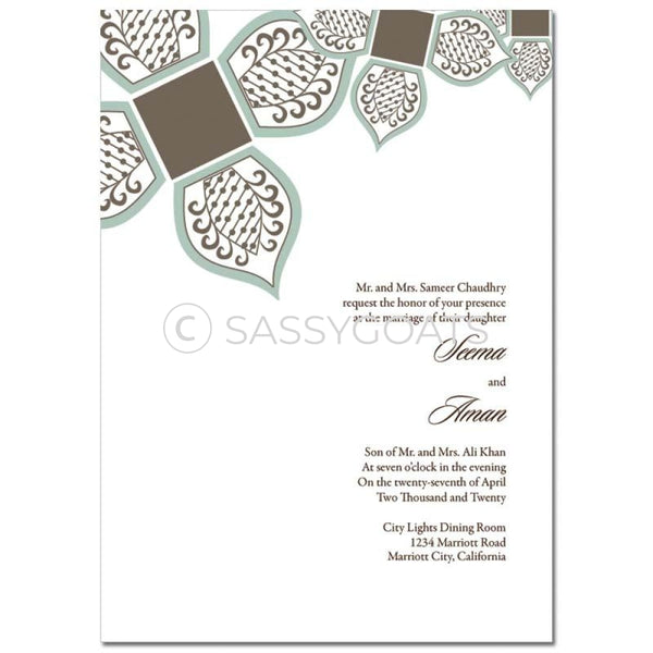 Indian Wedding Invitation - Eastern Sparks