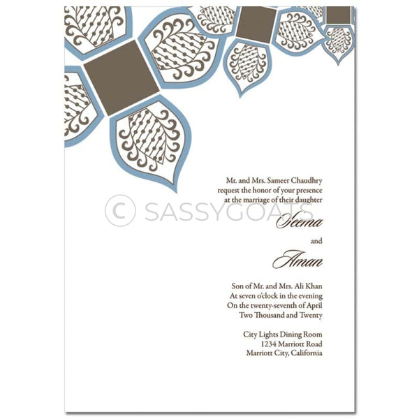 Indian Wedding Invitation - Eastern Sparks