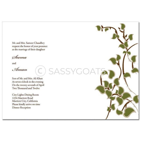 Indian Wedding Invitation - Eastern Stems