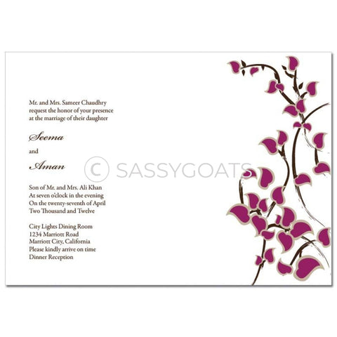 Indian Wedding Invitation - Eastern Stems