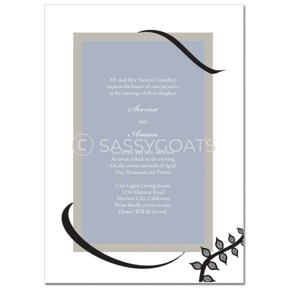 Indian Wedding Invitation - Eastern Vines
