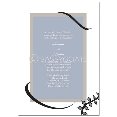 Indian Wedding Invitation - Eastern Vines