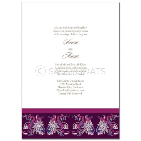 Indian Wedding Invitation - Enchanting Birds