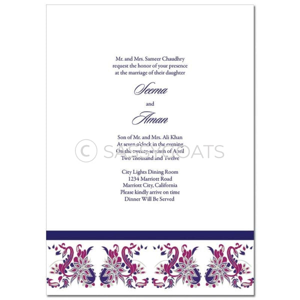 Indian Wedding Invitation - Enchanting Birds